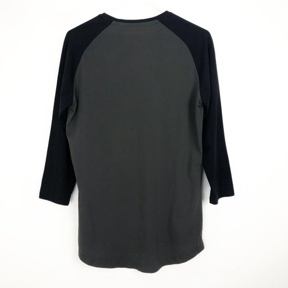 ALPHA raglan 3/4 sleeve raglan stamped tee green - Picture 6 of 7